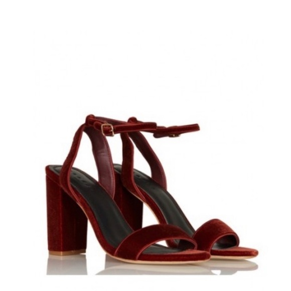 Sandro Velvet Block Heels - Picture 2 of 6